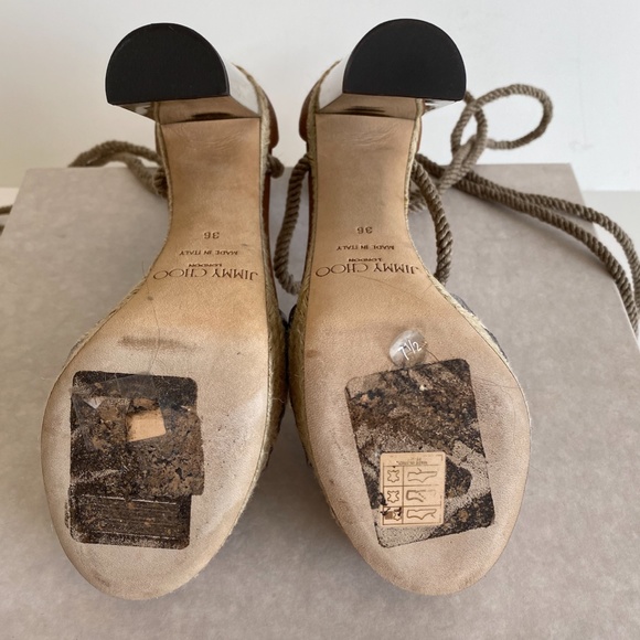 Jimmy choo Mayje 130mm Rope-Tie Platform Sandals, - Picture 7 of 8